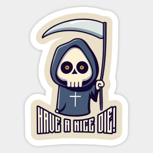 Chibi grim reaper wishing Sticker